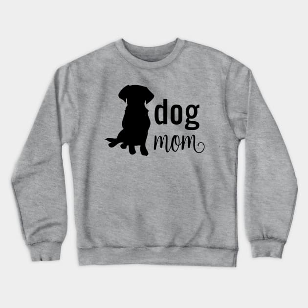 Dog Mom Silhouette Black Crewneck Sweatshirt by erinmizedesigns